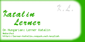 katalin lerner business card